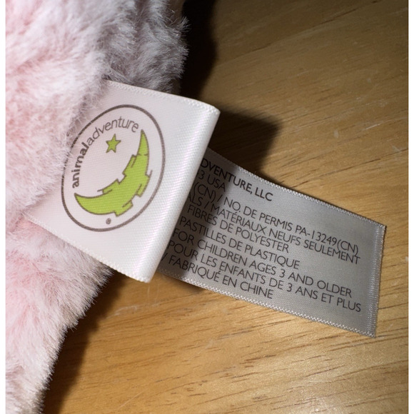 Animal Adventure Pink Puppy Dog Soft Plush Lovey 2021 Toy - Picture 5 of 7